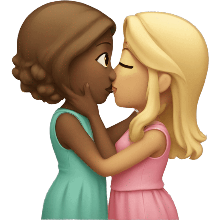 Two kissing girls emoji