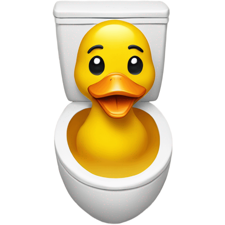 toilet with duck emoji