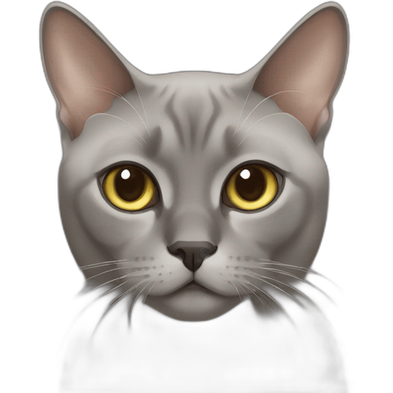 Grey burmese cat emoji