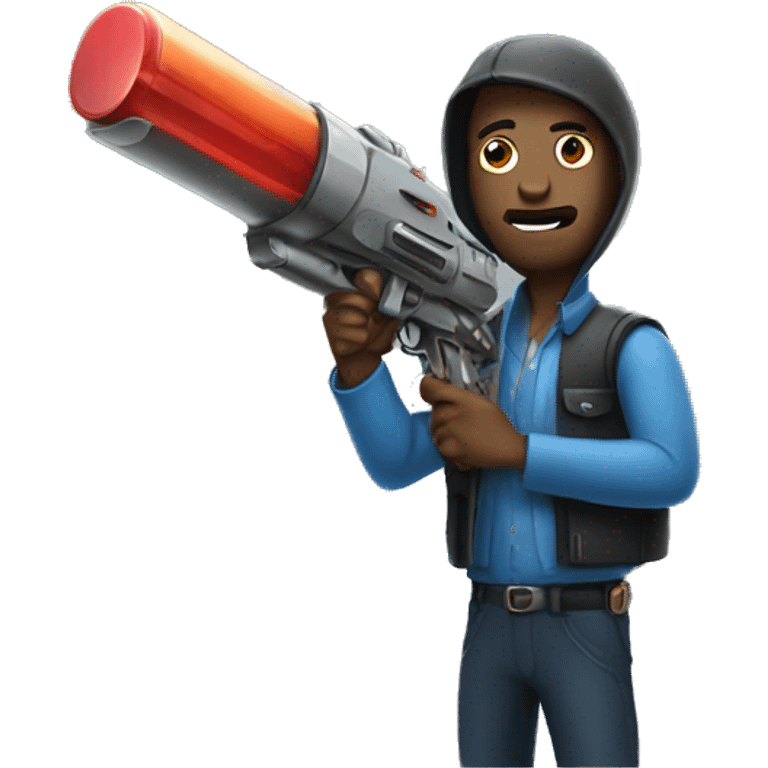 guy with RAY GUN emoji