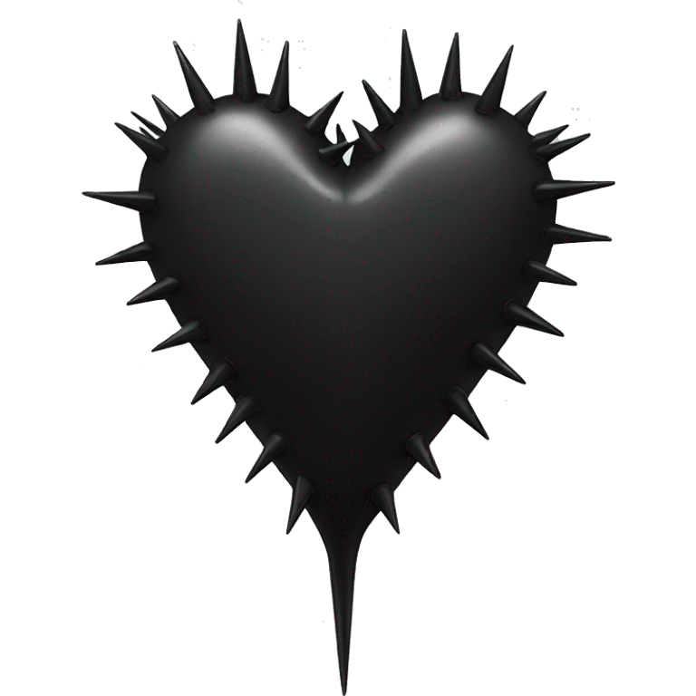 Black heart with spikes  emoji