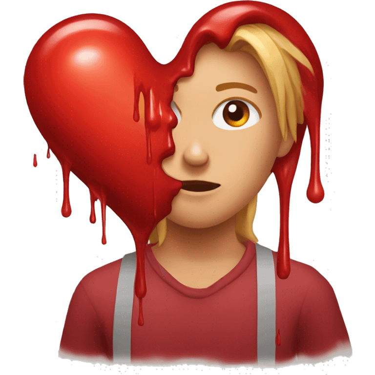 bleeding red heart emoji