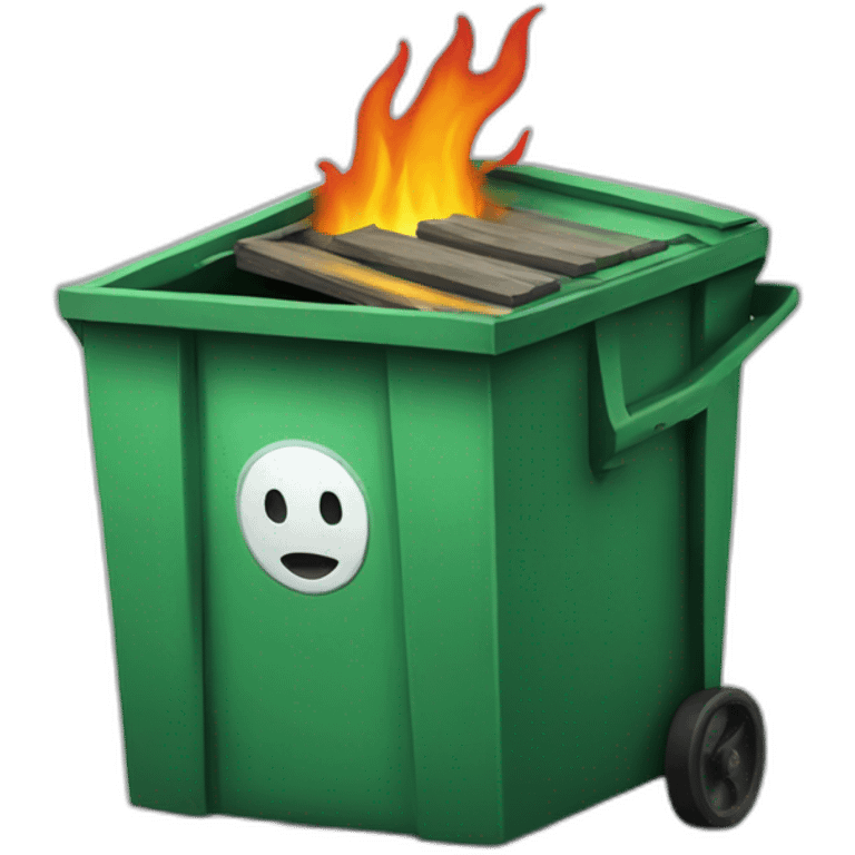 Dumpster on fire emoji