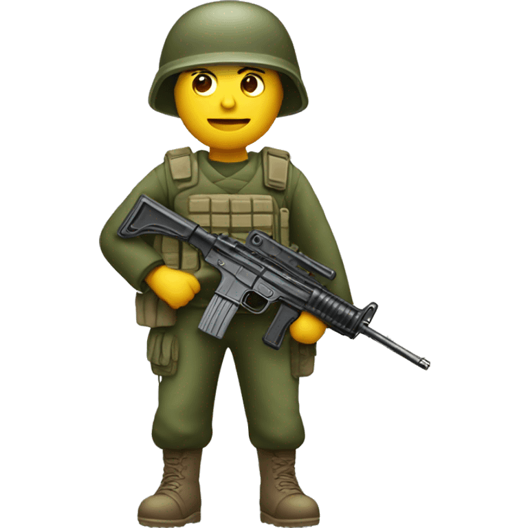 soldier with machine gun emoji