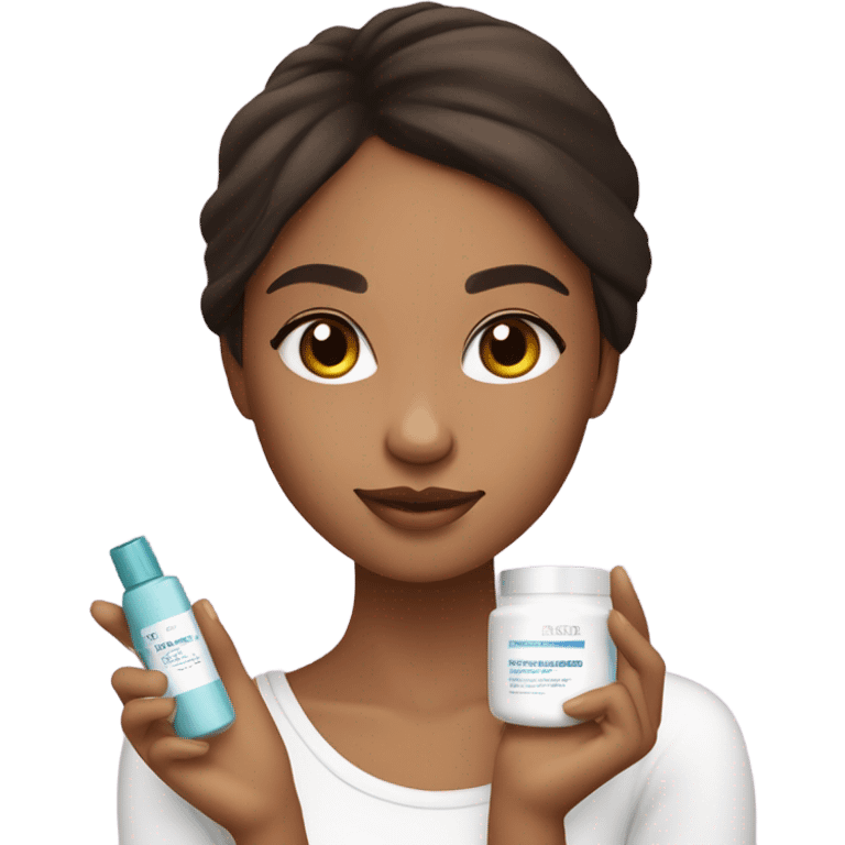 Brunette skin care girl emoji