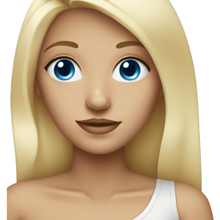 blonde girl with blue eyes emoji