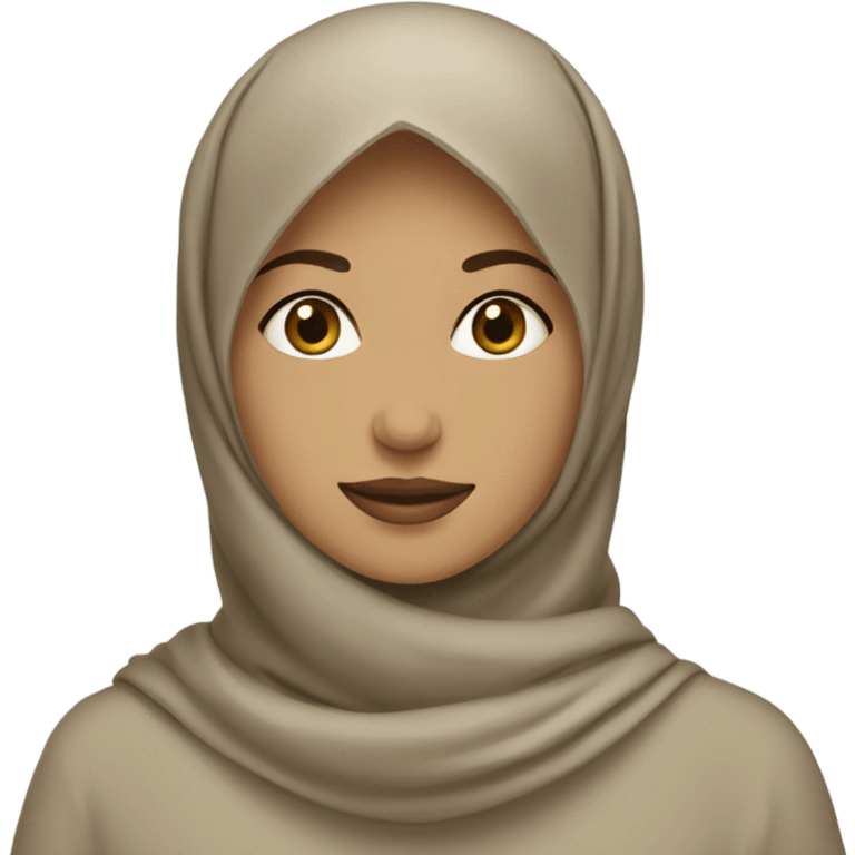 Women wearing beige ￼hijab  emoji