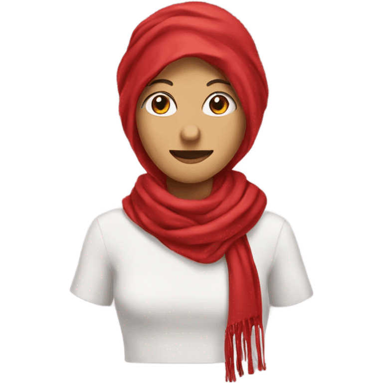 Red flowy scarf emoji