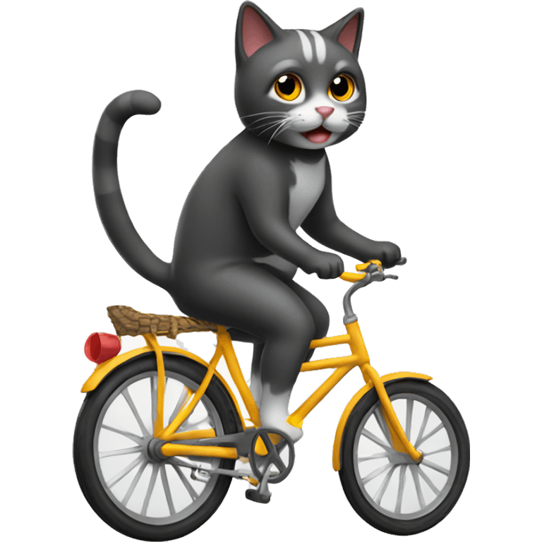 Cat riding bike emoji