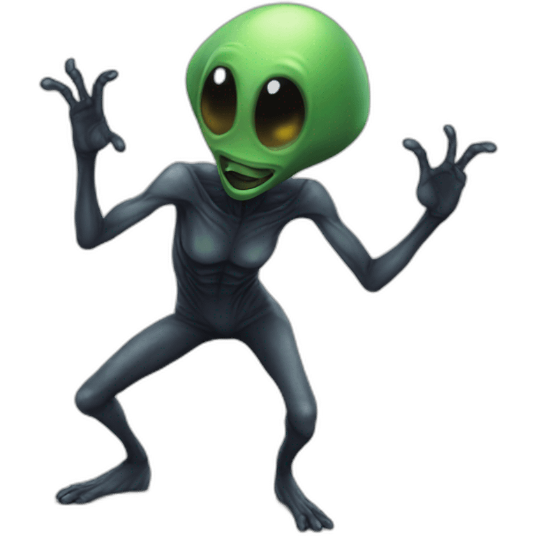 Alien twerking emoji