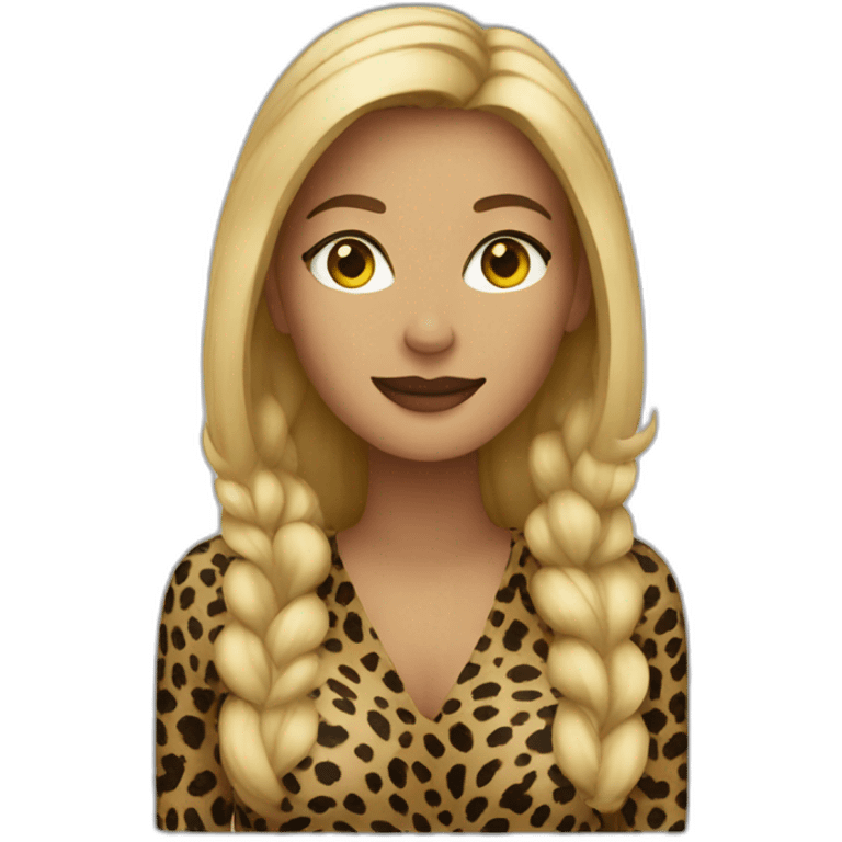 Woman in leopard emoji