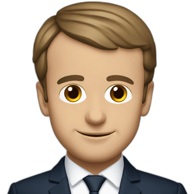 Emmanuel Macron with french flag emoji