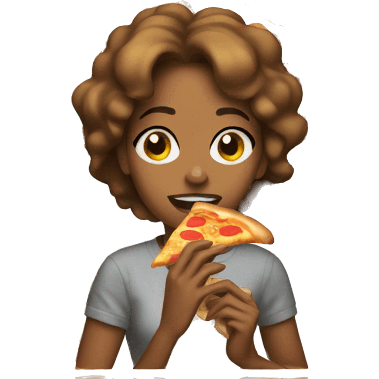 Whitney eating pizza  emoji