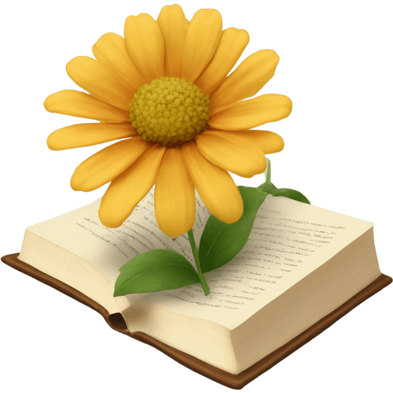 flowers pressing with book  emoji