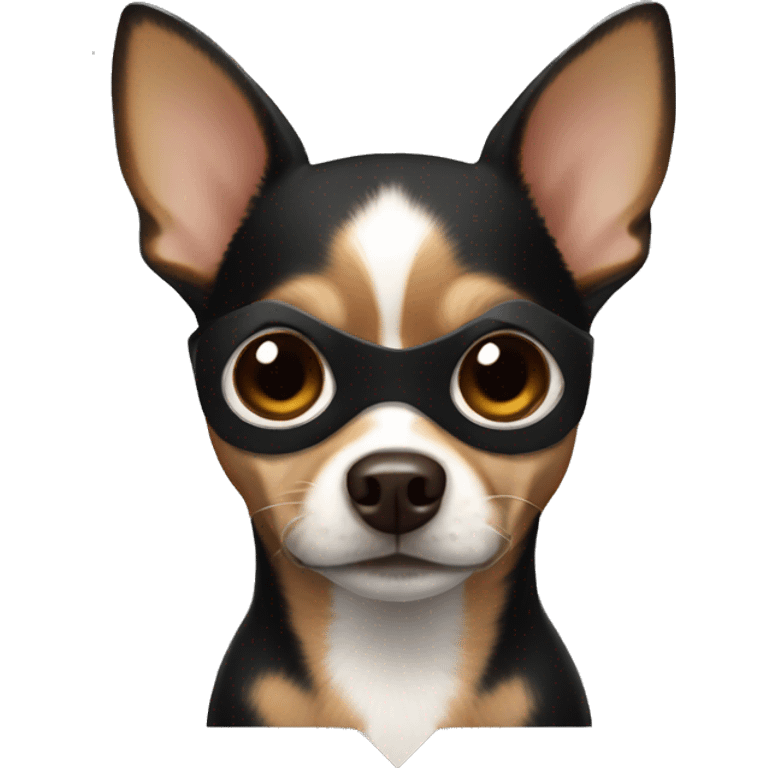 Chihuahua black and brown superhero  emoji