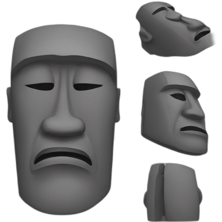 Moai crying emoji