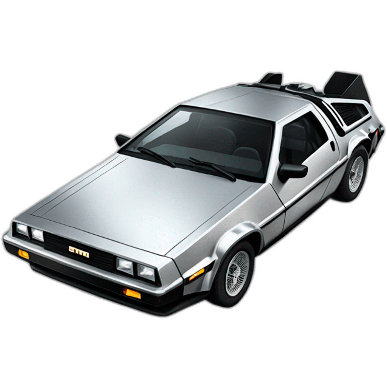 Flying delorean emoji