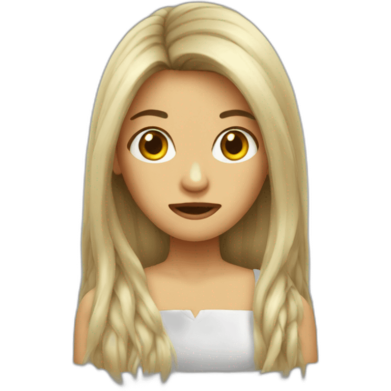 Bad long hair Girl emoji