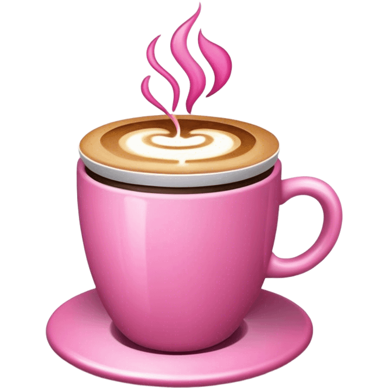 Pink coffe emoji