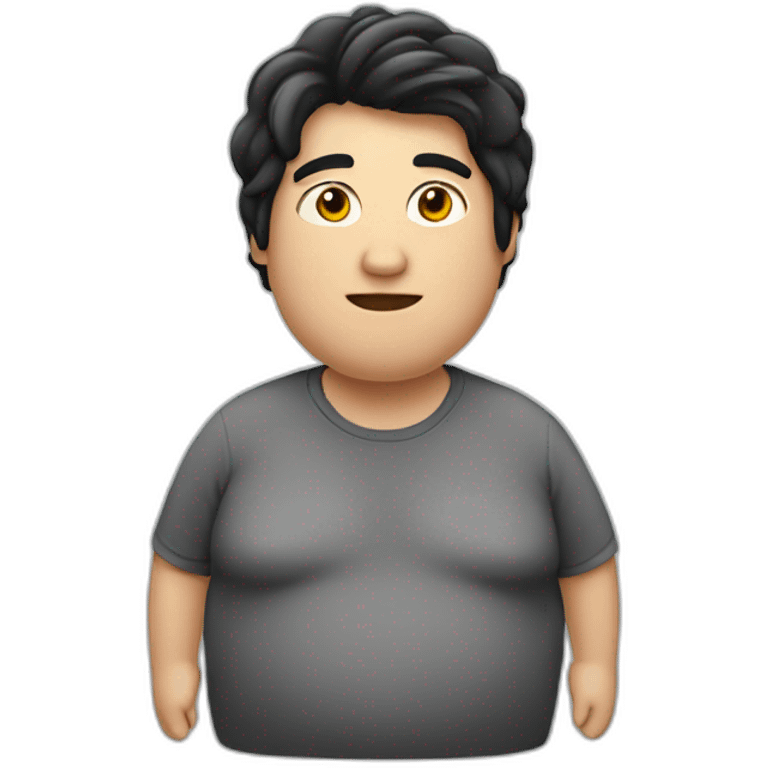 obese-long-black-hair-man emoji