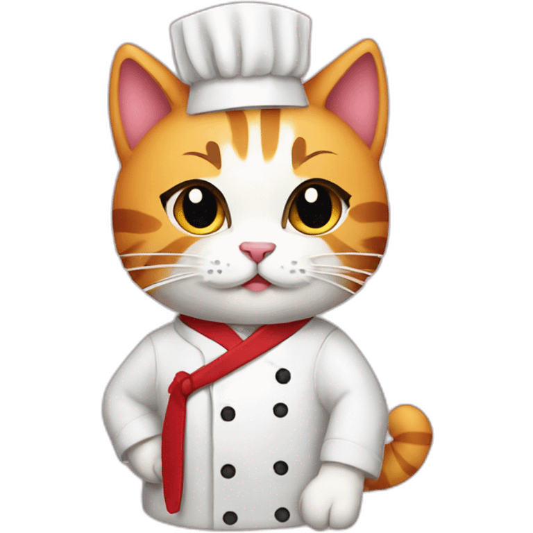 sushi chef cat birthday party emoji