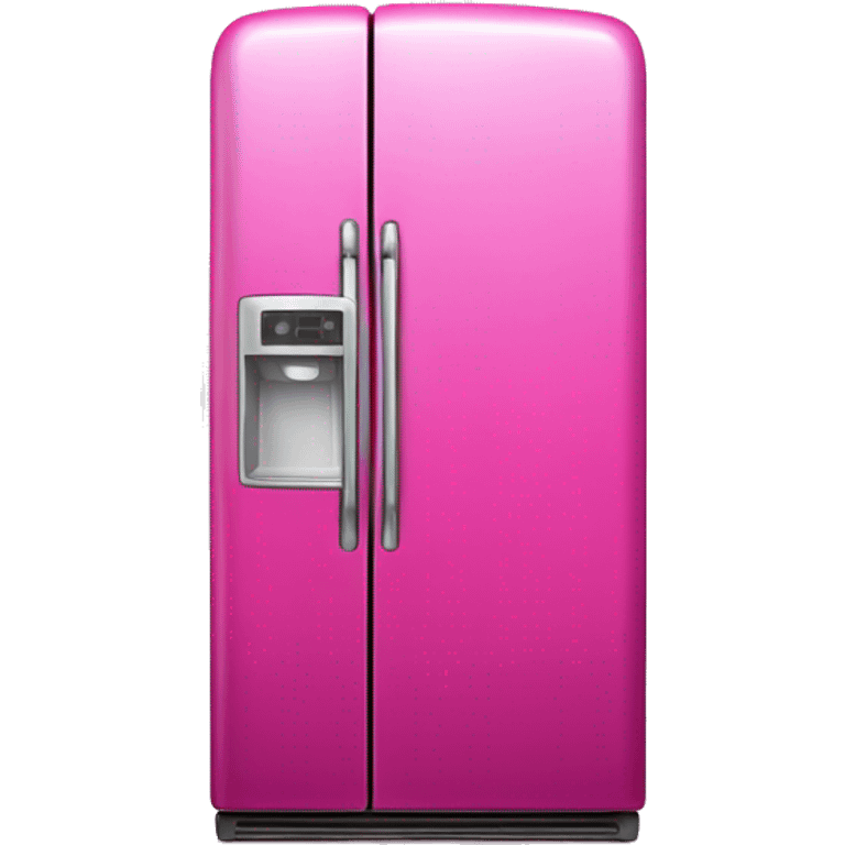 Realistic metallic hot pink fridge isolated.  emoji