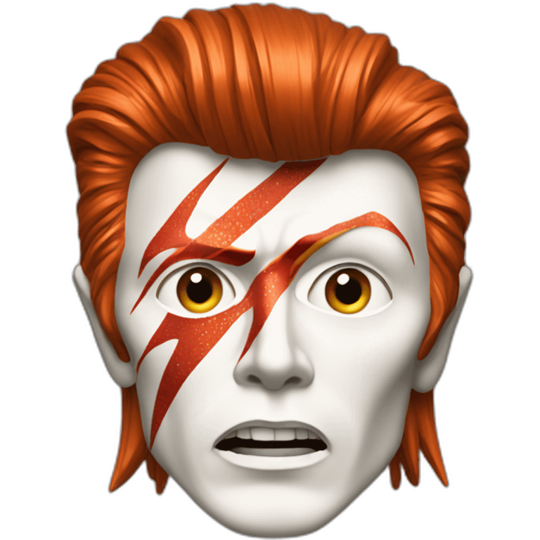 A TOK emoji of david bowie aladdin sane, grey background emoji