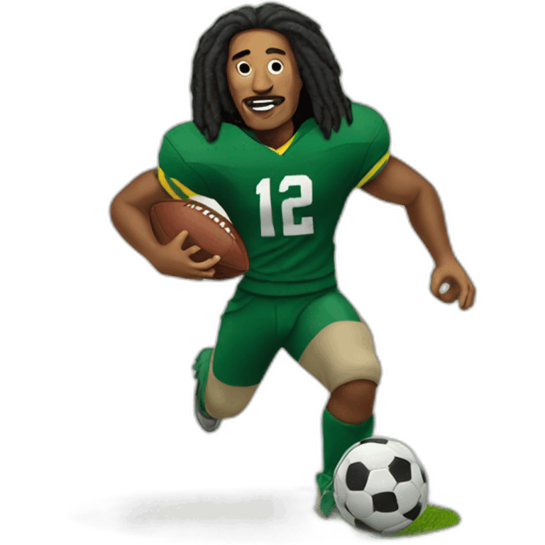 Bob marley play football emoji