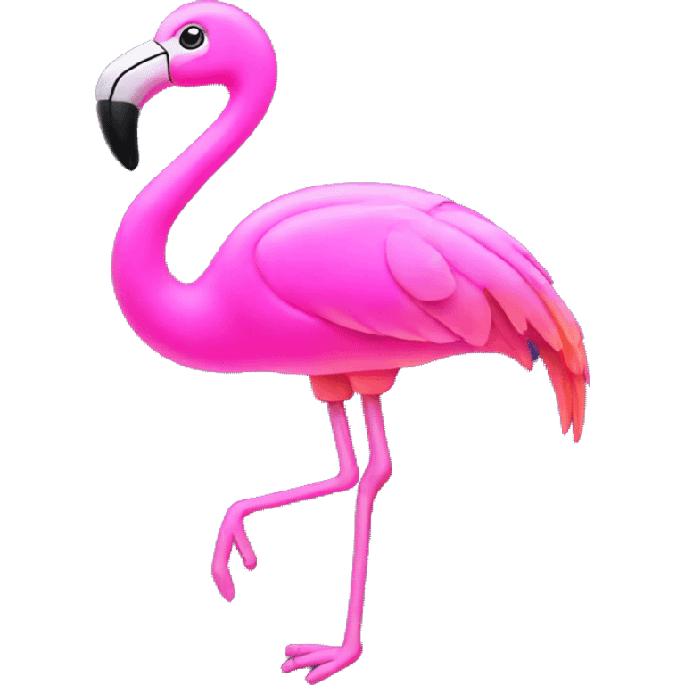 neon flamingo sign emoji