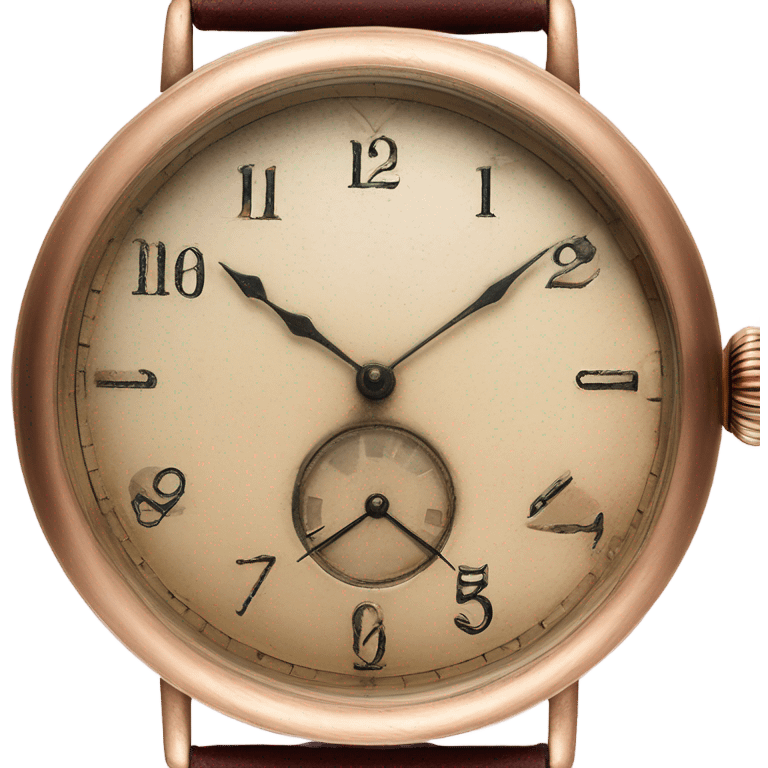 old rose colored watch emoji