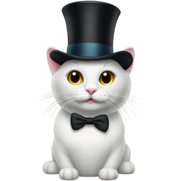 Cat with top hat  emoji