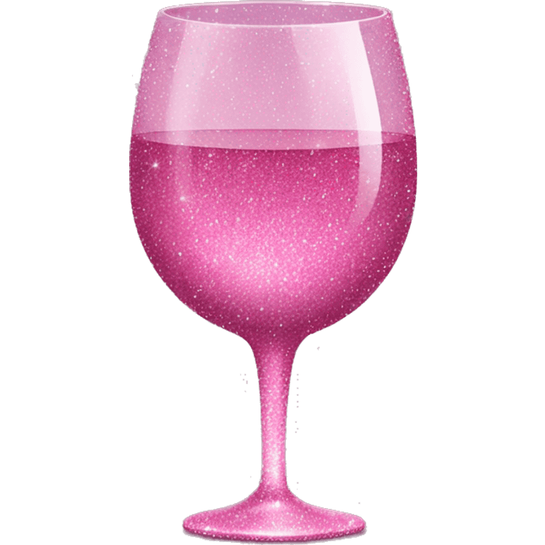 Pink Wine glass with sparkle emoji