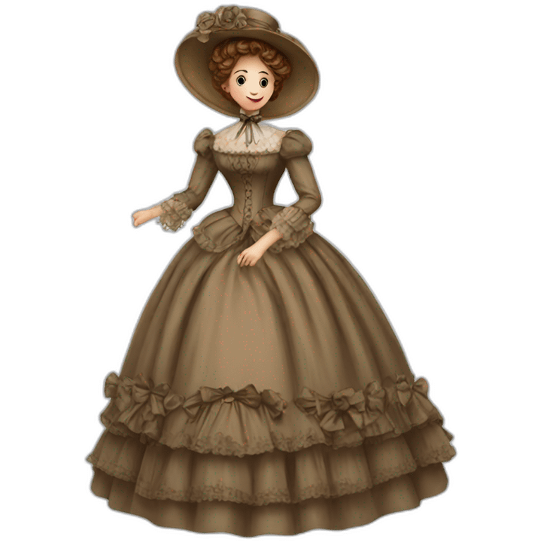 woman dress victorian emoji