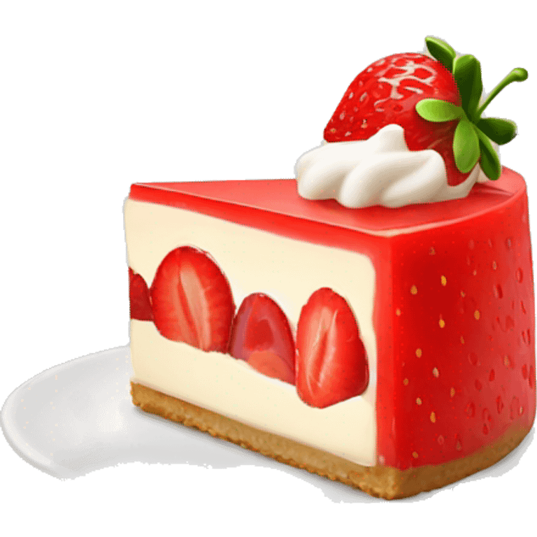 Strawberry cheesecake  emoji