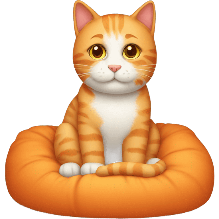 Cozy orange cat emoji