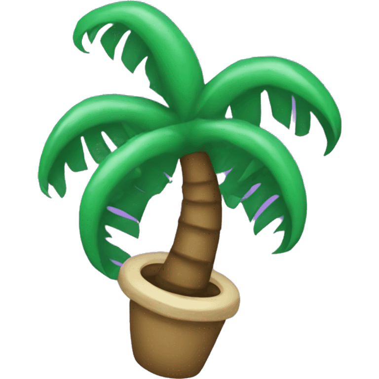 I want a purple kraken with a palm tree emoji