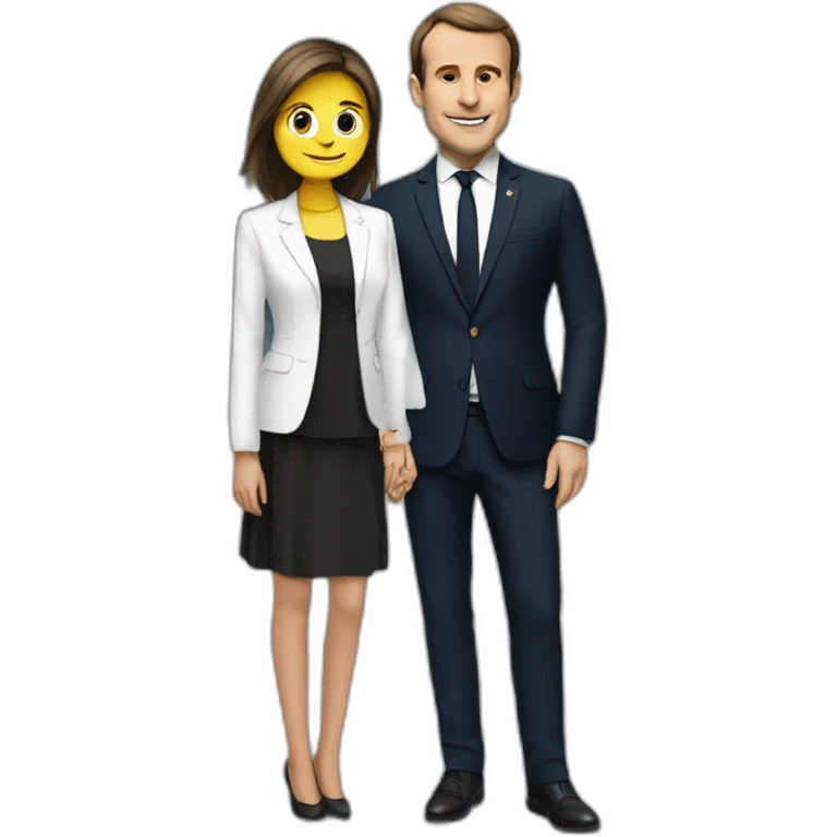 macron with a girl emoji