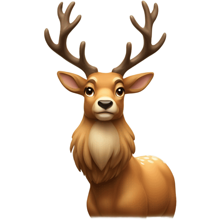 A giant deer emoji