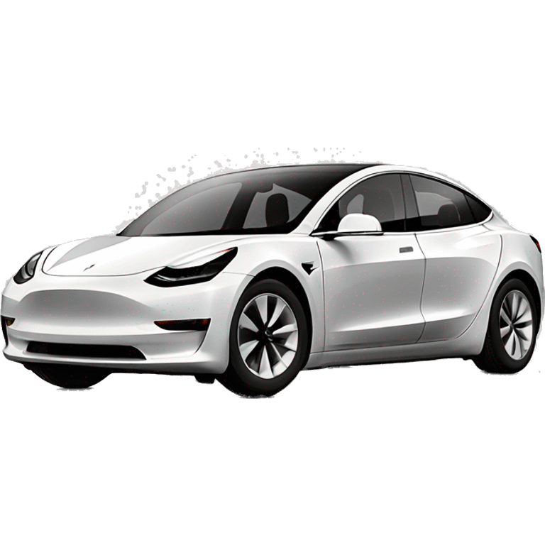 Tesla model 3 red front view  emoji