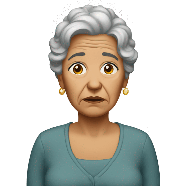 sad latina grandma emoji