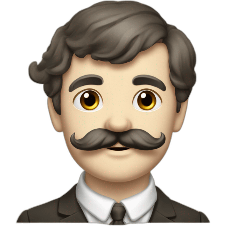 Petit bonome Allemand moustachus en colère des années 40 emoji