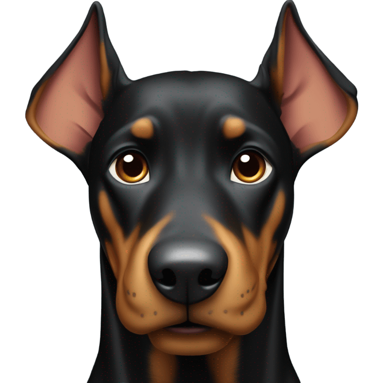 Doberman smoking a blunt emoji