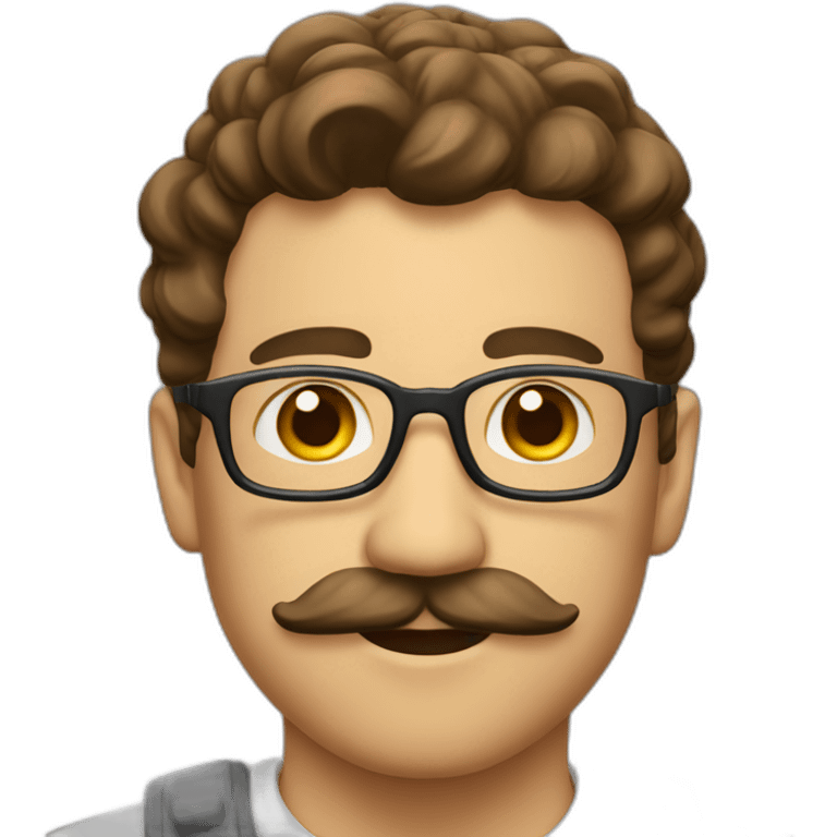 Homme avec une moustache fliege emoji