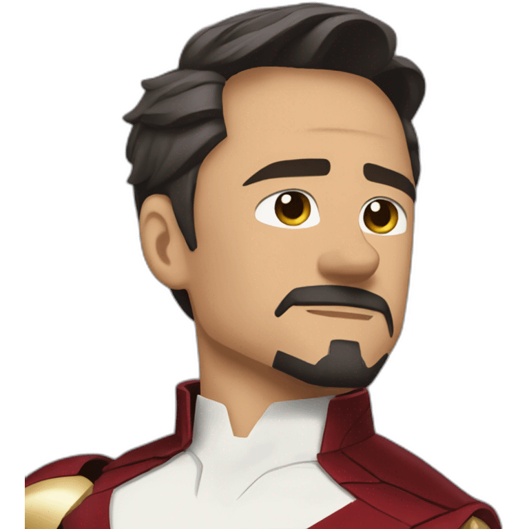 Tony stark tying on emoji