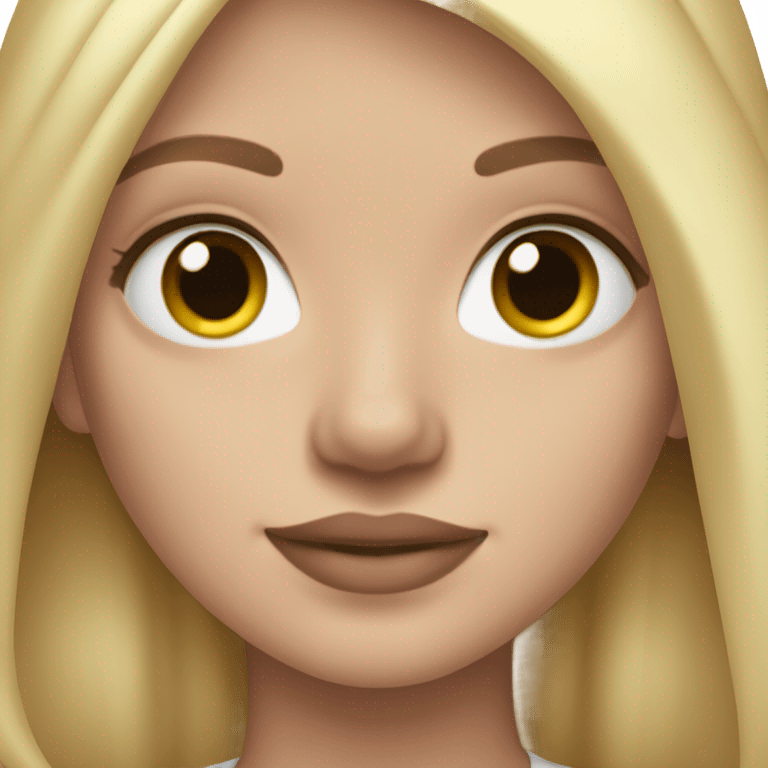 blonde girl with airpods pro 2 emoji