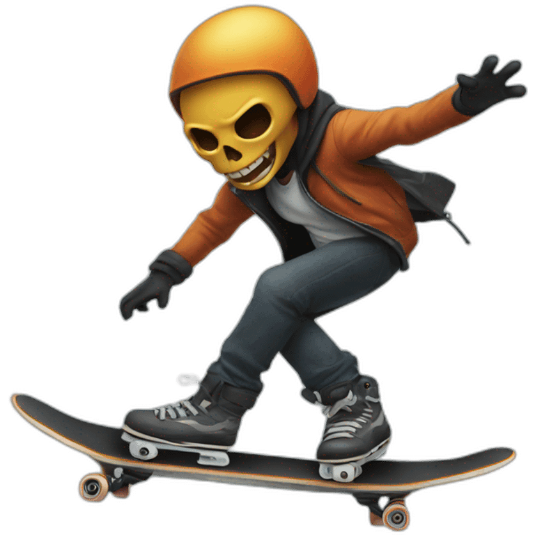 The death riding a skate emoji