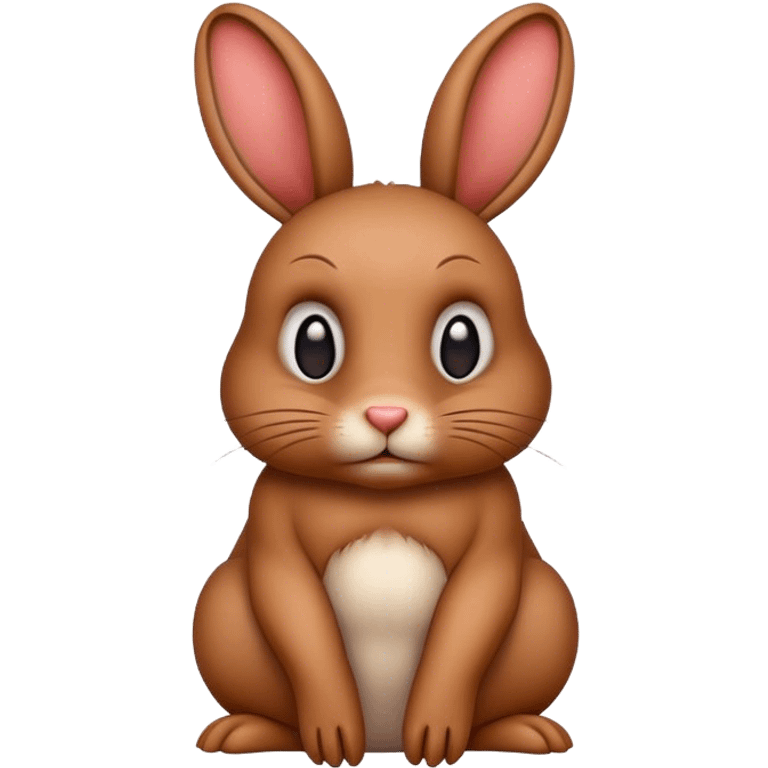 Upset brown rabbit emoji