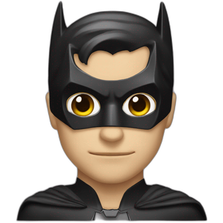 Batman Masked with total White eyes emoji