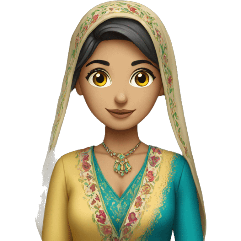 A persian girl wearing traditional Persian clothing  emoji