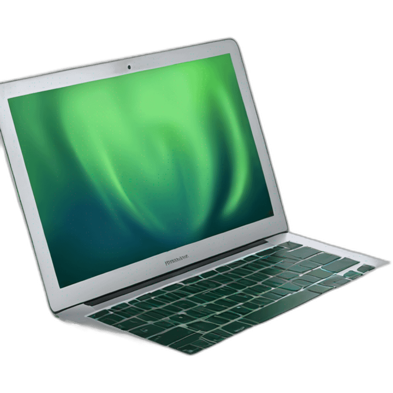 Green macbook air emoji